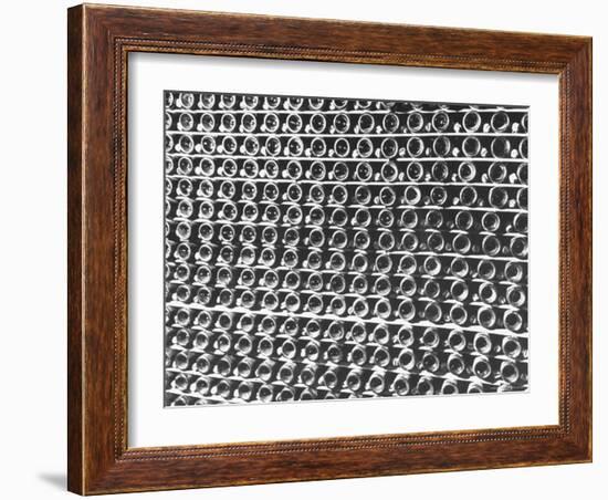 Rows of Wine Bottles-Carl Mydans-Framed Photographic Print