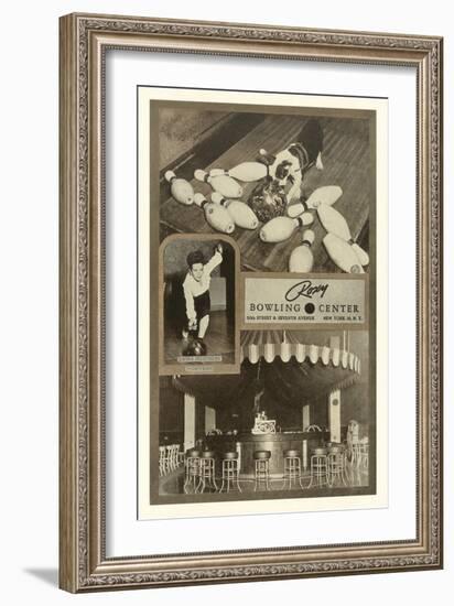 Roxy Bowling Center, Dog with Pins-null-Framed Art Print