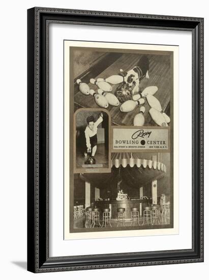 Roxy Bowling Center, Dog with Pins-null-Framed Art Print