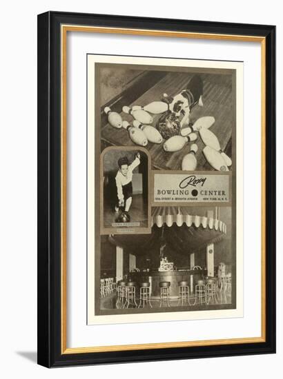 Roxy Bowling Center, Dog with Pins-null-Framed Art Print