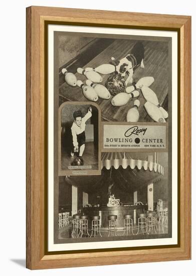 Roxy Bowling Center, Dog with Pins-null-Framed Stretched Canvas