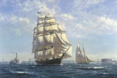 'Challenge' leaving New York in the 1850s-Roy Cross-Giclee Print