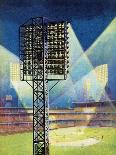 "Baseball Stadium at Night," Saturday Evening Post Cover, June 28, 1941-Roy Hilton-Framed Premium Giclee Print