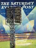 "Baseball Stadium at Night," Saturday Evening Post Cover, June 28, 1941-Roy Hilton-Premium Giclee Print