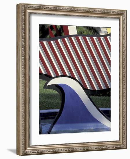 Roy Lichtenstein's Mermaid Sculpture, South Beach, Miami, Florida, USA-Robin Hill-Framed Photographic Print