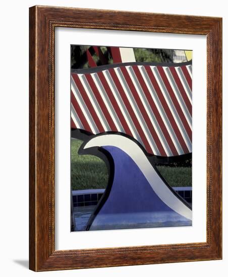 Roy Lichtenstein's Mermaid Sculpture, South Beach, Miami, Florida, USA-Robin Hill-Framed Photographic Print