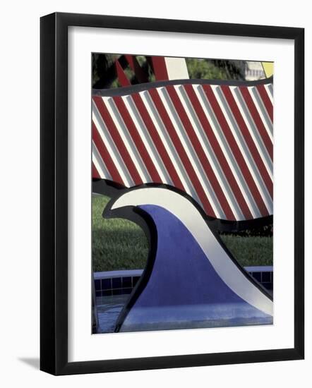 Roy Lichtenstein's Mermaid Sculpture, South Beach, Miami, Florida, USA-Robin Hill-Framed Photographic Print