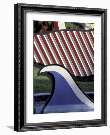 Roy Lichtenstein's Mermaid Sculpture, South Beach, Miami, Florida, USA-Robin Hill-Framed Photographic Print