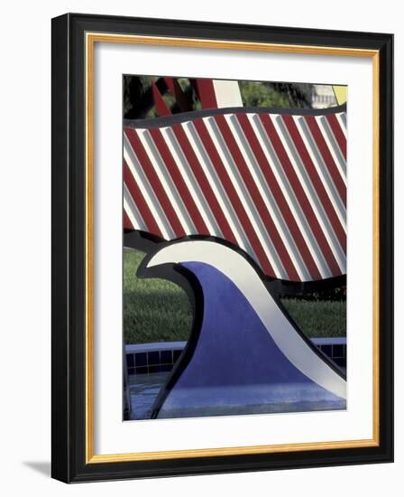 Roy Lichtenstein's Mermaid Sculpture, South Beach, Miami, Florida, USA-Robin Hill-Framed Photographic Print