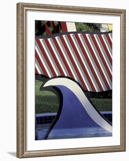 Roy Lichtenstein's Mermaid Sculpture, South Beach, Miami, Florida, USA-Robin Hill-Framed Photographic Print