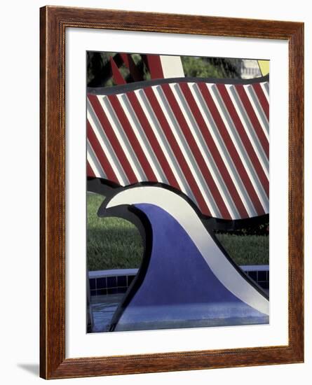 Roy Lichtenstein's Mermaid Sculpture, South Beach, Miami, Florida, USA-Robin Hill-Framed Photographic Print