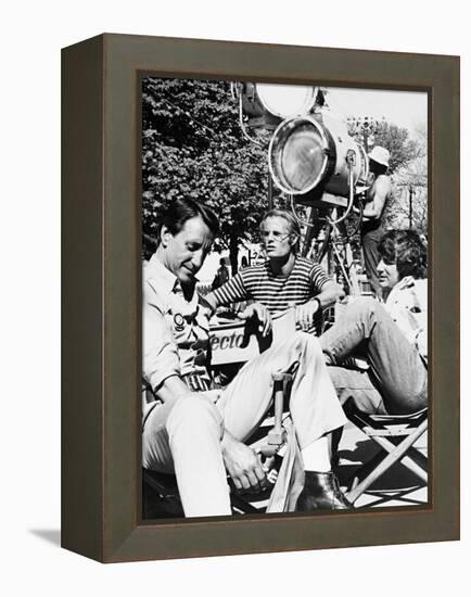 Roy Scheider, Steven Spielberg, Richard D, Zanuck, Jaws, 1975-null-Framed Premier Image Canvas