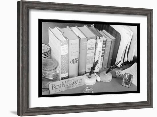 Roy Takeno's Desk-Ansel Adams-Framed Art Print