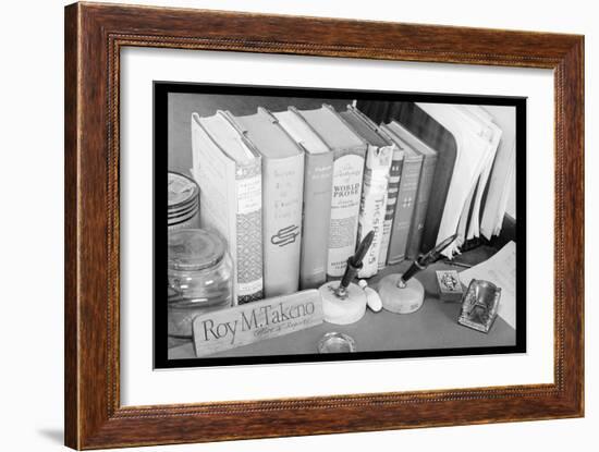 Roy Takeno's Desk-Ansel Adams-Framed Art Print