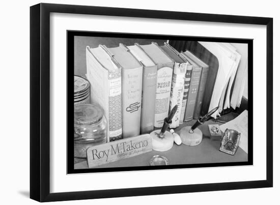 Roy Takeno's Desk-Ansel Adams-Framed Art Print