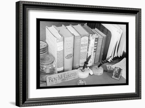 Roy Takeno's Desk-Ansel Adams-Framed Art Print