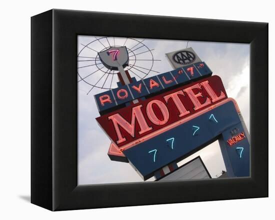 Royal 7 Motel Sign, Bozeman, Montana, USA-Nancy & Steve Ross-Framed Premier Image Canvas