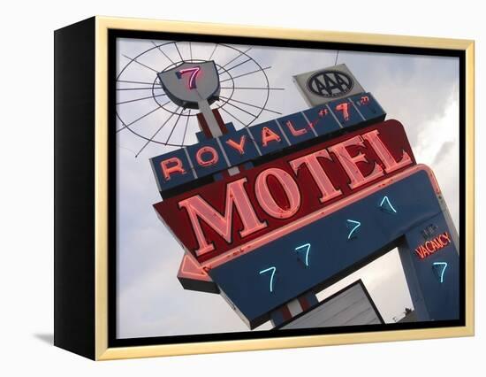 Royal 7 Motel Sign, Bozeman, Montana, USA-Nancy & Steve Ross-Framed Premier Image Canvas