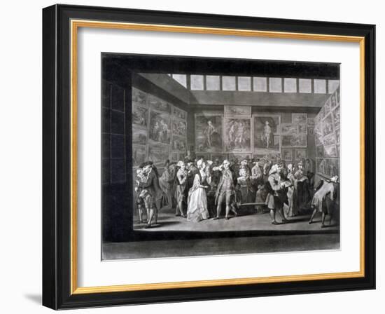 Royal Academy of Arts Exhibition in a House on Pall Mall, Westminster, London, 1771-Richard Earlom-Framed Giclee Print