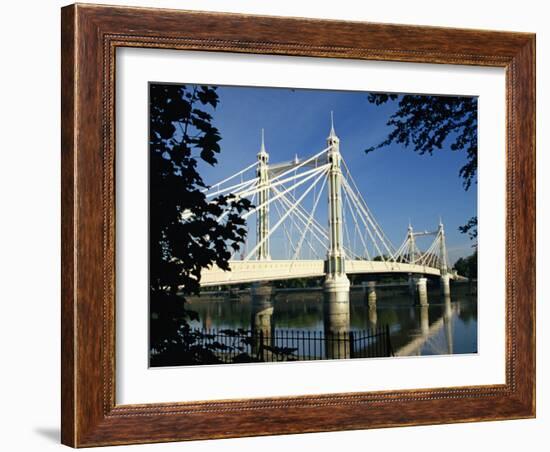 Royal Albert Bridge, Chelsea, London, England, United Kingdom, Europe-Ken Gillham-Framed Photographic Print