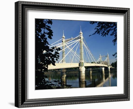 Royal Albert Bridge, Chelsea, London, England, United Kingdom, Europe-Ken Gillham-Framed Photographic Print