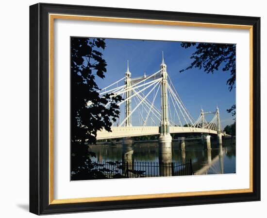 Royal Albert Bridge, Chelsea, London, England, United Kingdom, Europe-Ken Gillham-Framed Photographic Print