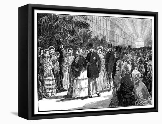 Royal and Imperial Visit to the Crystal Palace, 1850S-William Barnes Wollen-Framed Premier Image Canvas