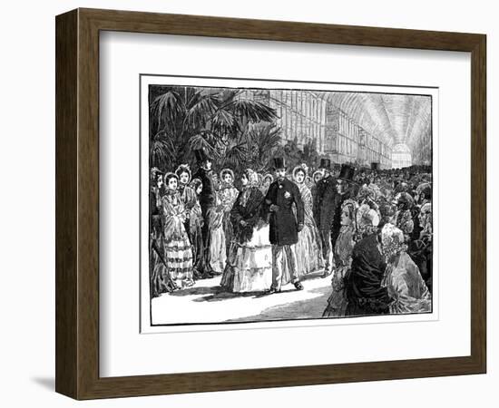 Royal and Imperial Visit to the Crystal Palace, 1850S-William Barnes Wollen-Framed Giclee Print