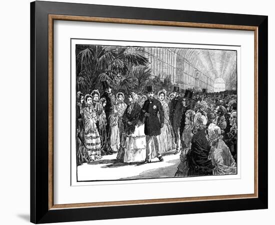 Royal and Imperial Visit to the Crystal Palace, 1850S-William Barnes Wollen-Framed Giclee Print