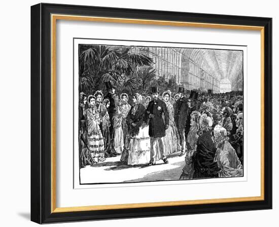 Royal and Imperial Visit to the Crystal Palace, 1850S-William Barnes Wollen-Framed Giclee Print