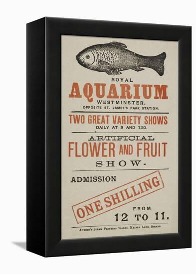 Royal Aquarium, Westminster ... Two Great Variety Shows Daily ... Artificial Flower and Fruit Show-null-Framed Premier Image Canvas