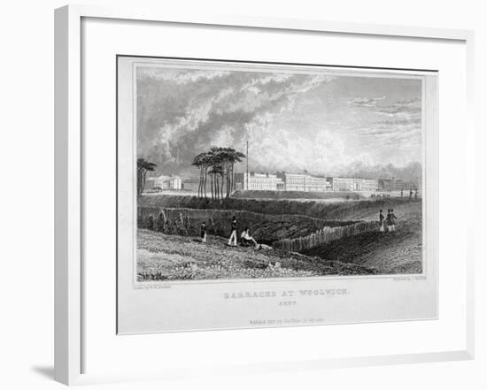 Royal Artillery Barracks, Woolwich, Kent, 1829-J Hinchcliff-Framed Giclee Print