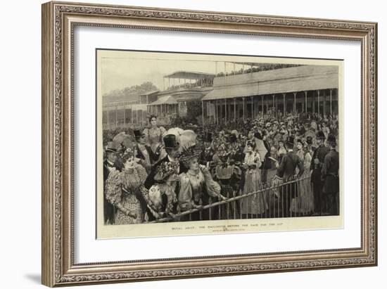 Royal Ascot, the Enclosure before the Race for the Cup-Arthur Hopkins-Framed Giclee Print