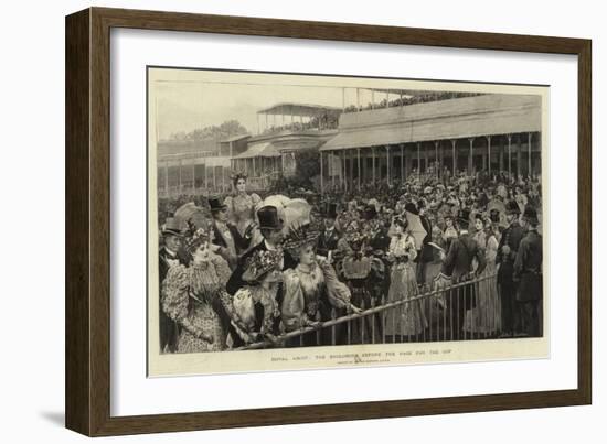 Royal Ascot, the Enclosure before the Race for the Cup-Arthur Hopkins-Framed Giclee Print
