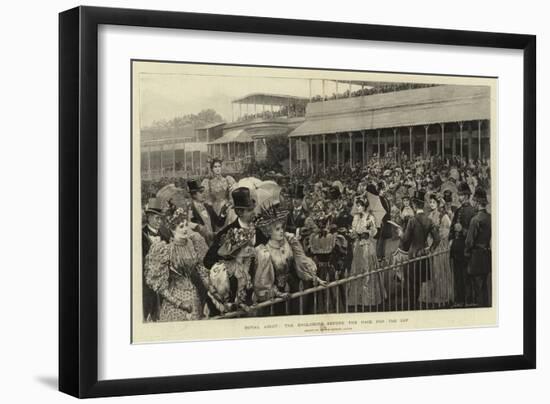 Royal Ascot, the Enclosure before the Race for the Cup-Arthur Hopkins-Framed Giclee Print