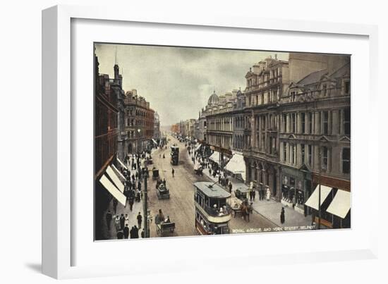 Royal Avenue, York Street, Belfast, Northern Ireland-null-Framed Art Print