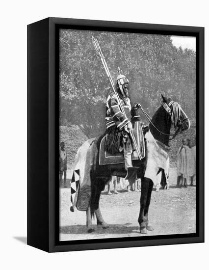 Royal Bodyguard in Ancient Armour, Northern Nigeria, 1936-null-Framed Premier Image Canvas