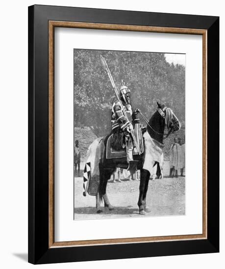 Royal Bodyguard in Ancient Armour, Northern Nigeria, 1936-null-Framed Giclee Print