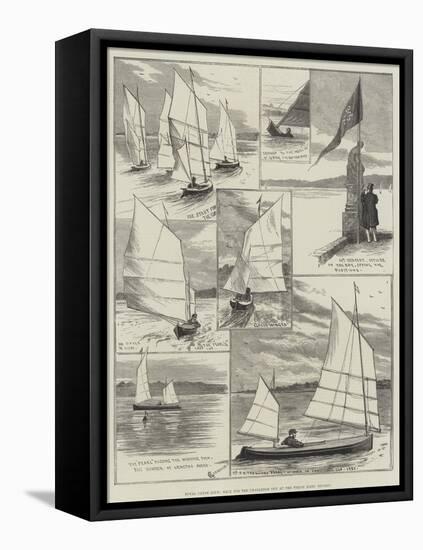 Royal Canoe Club, Race for the Challenge Cup at the Welsh Harp, Hendon-Alfred Courbould-Framed Premier Image Canvas