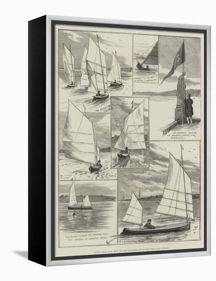 Royal Canoe Club, Race for the Challenge Cup at the Welsh Harp, Hendon-Alfred Courbould-Framed Premier Image Canvas