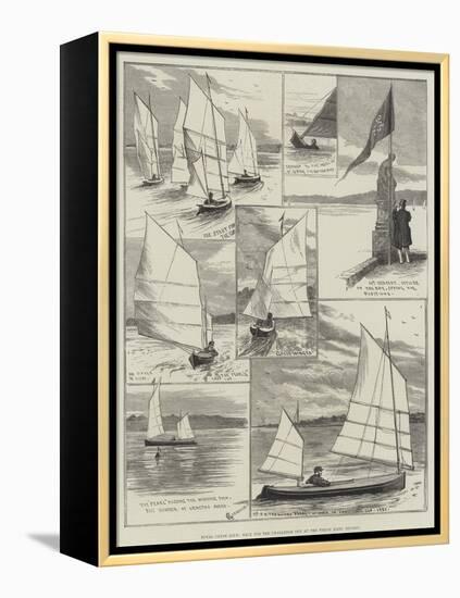 Royal Canoe Club, Race for the Challenge Cup at the Welsh Harp, Hendon-Alfred Courbould-Framed Premier Image Canvas