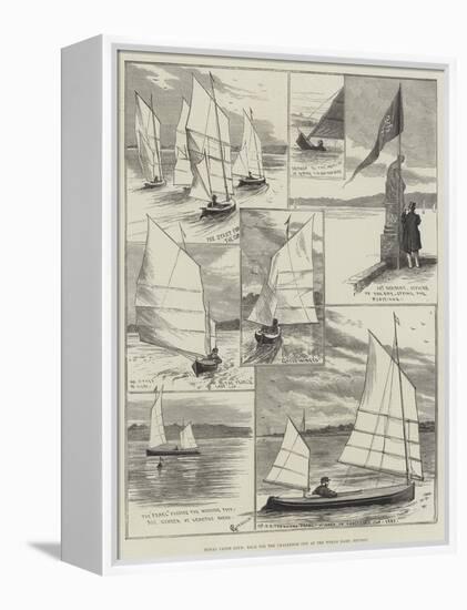 Royal Canoe Club, Race for the Challenge Cup at the Welsh Harp, Hendon-Alfred Courbould-Framed Premier Image Canvas