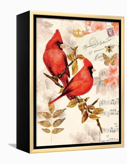 Royal Cardinals-Colleen Sarah-Framed Stretched Canvas