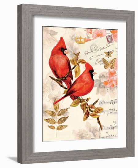 Royal Cardinals-Colleen Sarah-Framed Art Print