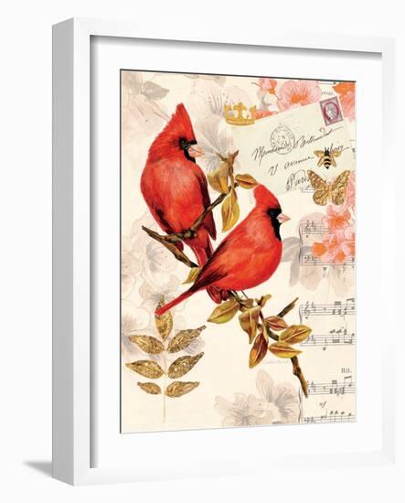 Royal Cardinals-Colleen Sarah-Framed Art Print