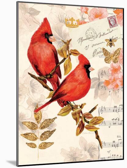 Royal Cardinals-Colleen Sarah-Mounted Art Print