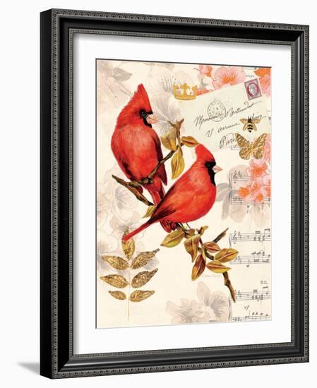 Royal Cardinals-Colleen Sarah-Framed Art Print