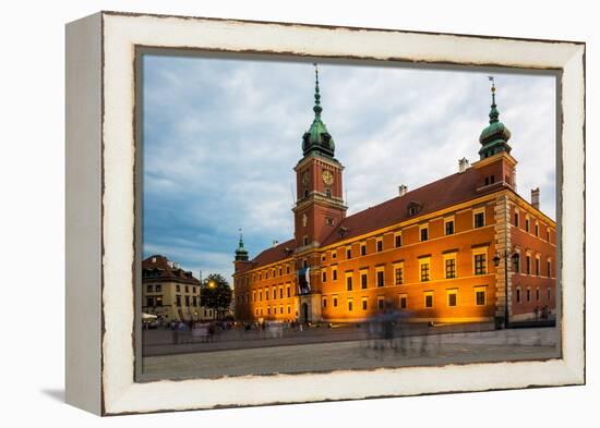 Royal Castle in Warsaw at Night-Jacek Kadaj-Framed Premier Image Canvas