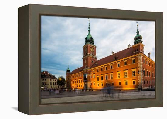 Royal Castle in Warsaw at Night-Jacek Kadaj-Framed Premier Image Canvas