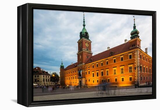 Royal Castle in Warsaw at Night-Jacek Kadaj-Framed Premier Image Canvas